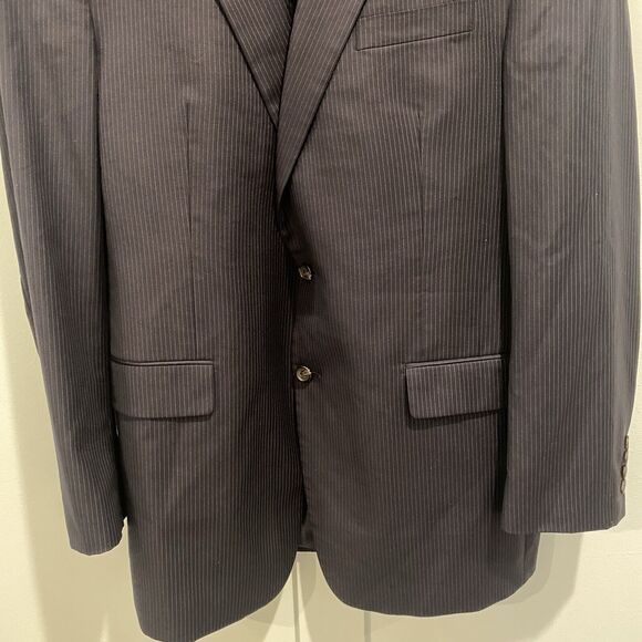 Ralph Lauren LRL Suit Jacket 44L Blue Pinstripe 100% Wool Blazer Sports Coat - Picture 5 of 14